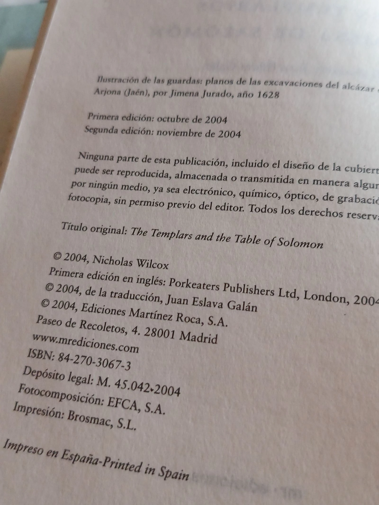 De Tempeliers en de tafel van Salomo, Nicholas Wilcox 2004 – photo 5